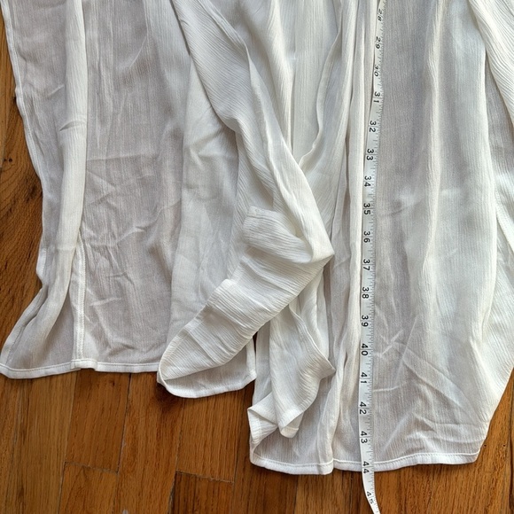 NEW Kona Sol Swim Tie Front Cover Up Pants Side Split White Size XL - Picture 14 of 16